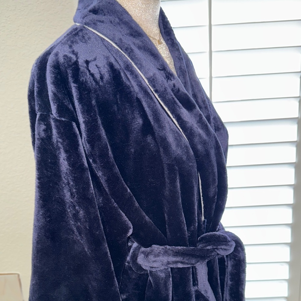 Kate Spade Navy Embroidered Robe - Picture 7 of 14